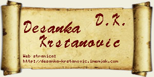 Desanka Krstanović vizit kartica